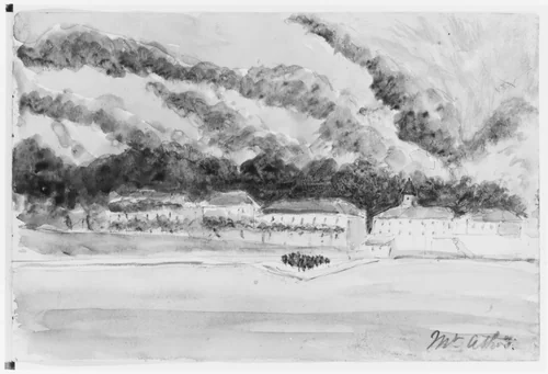 Mount Athos, 1904 (from Sketchbook) by Mary Newbold Sargent, artwork, 1904