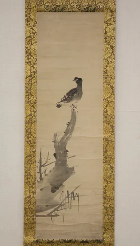 Bird on Tree (Haha-chō) by Shūkō, painting, 1504-1520