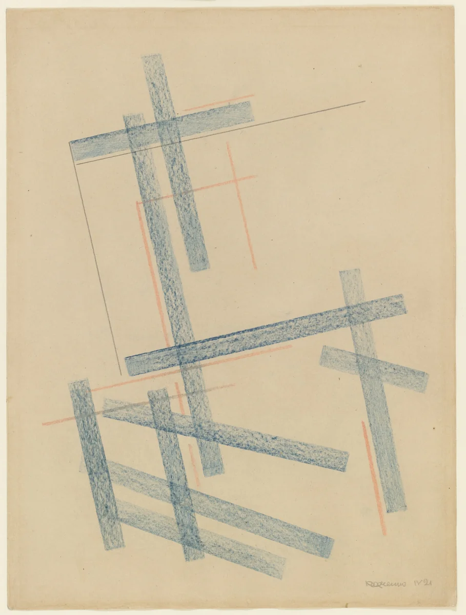Line Construction by Aleksandr Rodchenko, drawing, 1921