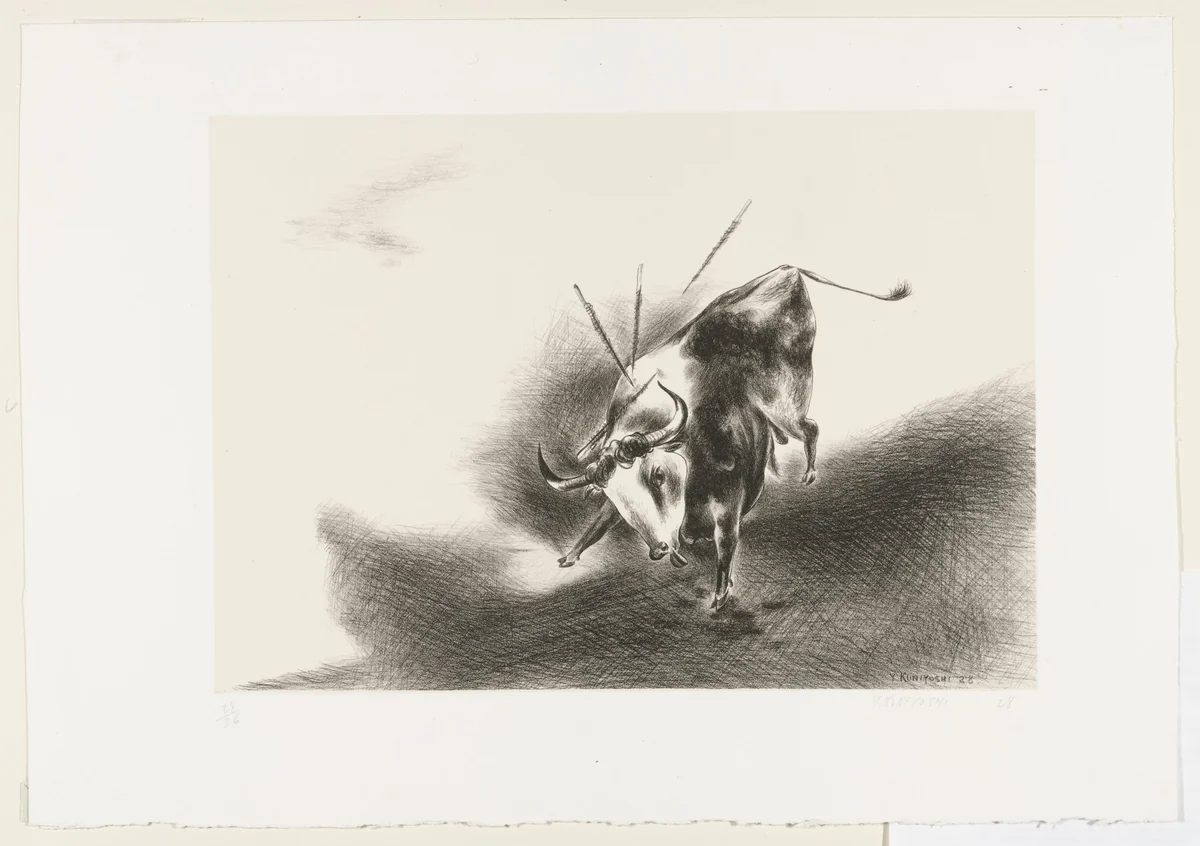 The Bull by Yasuo Kuniyoshi, print, 1928