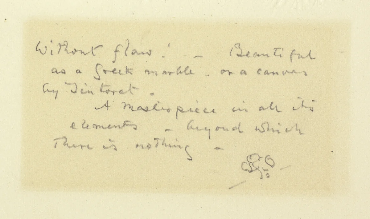 Whistler inscription and butterfly formerly on mat of Rembrandt's Clement de Jonghe by James McNeill Whistler
Rembrandt van Rijn, drawing, 1854-1903