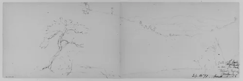 Gate of the Highlands, Mohonk, 1871 (from Sketchbook) by Daniel Huntington, artwork, 1870