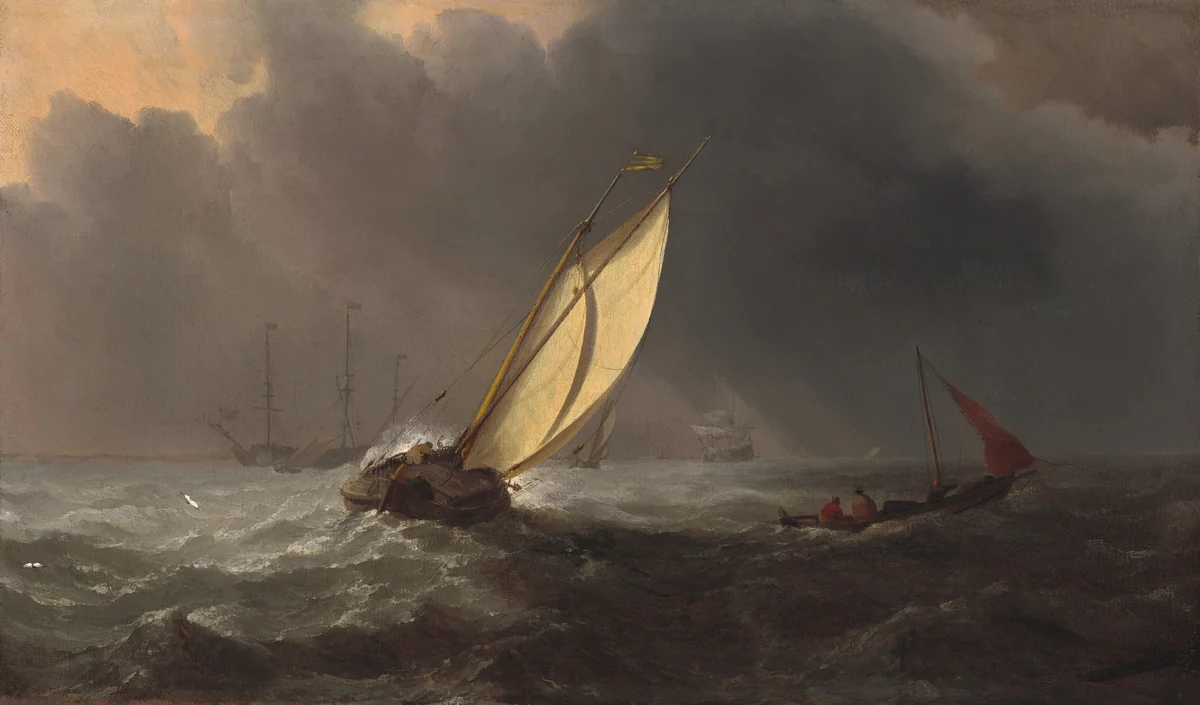 After the Storm by Willem van de Velde the Younger, painting, 1700