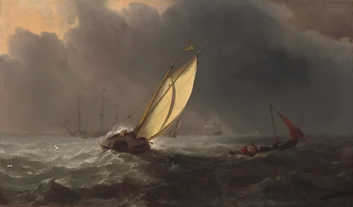 After the Storm by Willem van de Velde the Younger, painting, 1700