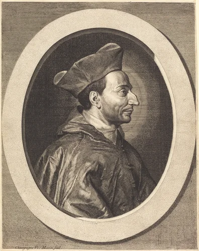 Saint Charles, Cardinal Borromeo by Jean Morin; Philippe de Champaigne, print, 1600-1650