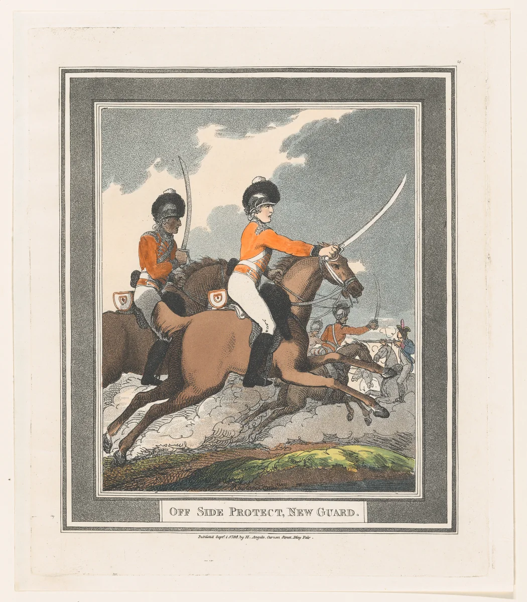 Off Side Protect, New Guard by Thomas Rowlandson, print, 1798