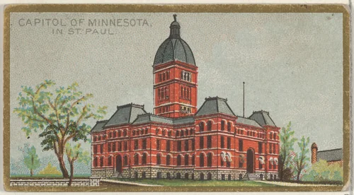 Capitol of Minnesota in St. Paul, from the General Government and State Capitol Buildings series (N14) for Allen & Ginter Cigarettes Brands by Allen & Ginter, print, 1889
