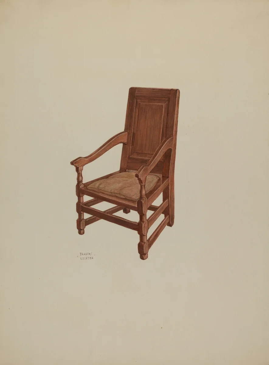 Pa. German Chair by Frances Lichten, index of american design, 1938