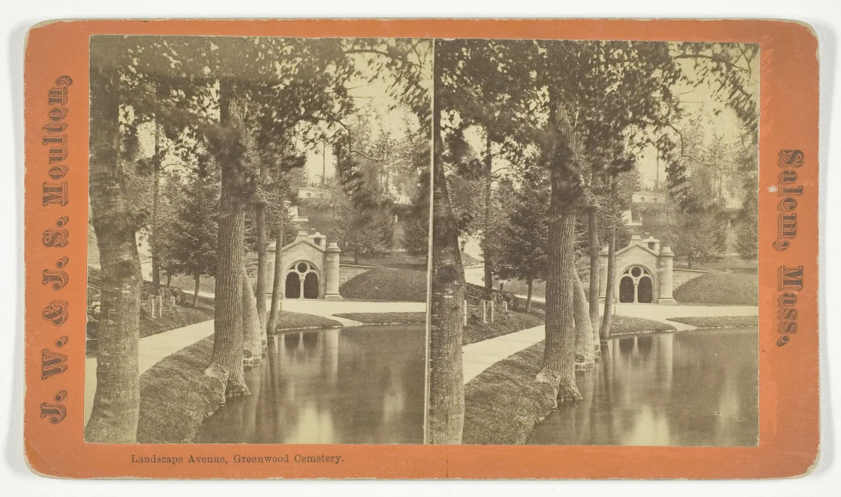 Landscape Avenue, Greenwood Cemetary by J.W. & J.S. Moulton, photograph, 1873-1881