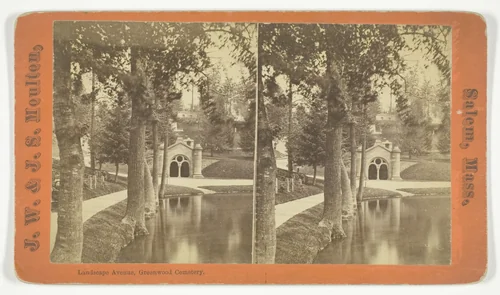 Landscape Avenue, Greenwood Cemetary by J.W. & J.S. Moulton, photograph, 1873-1881