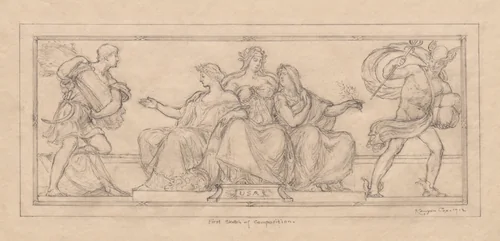 Design for United States Currency by Kenyon Cox, drawing, 1912
