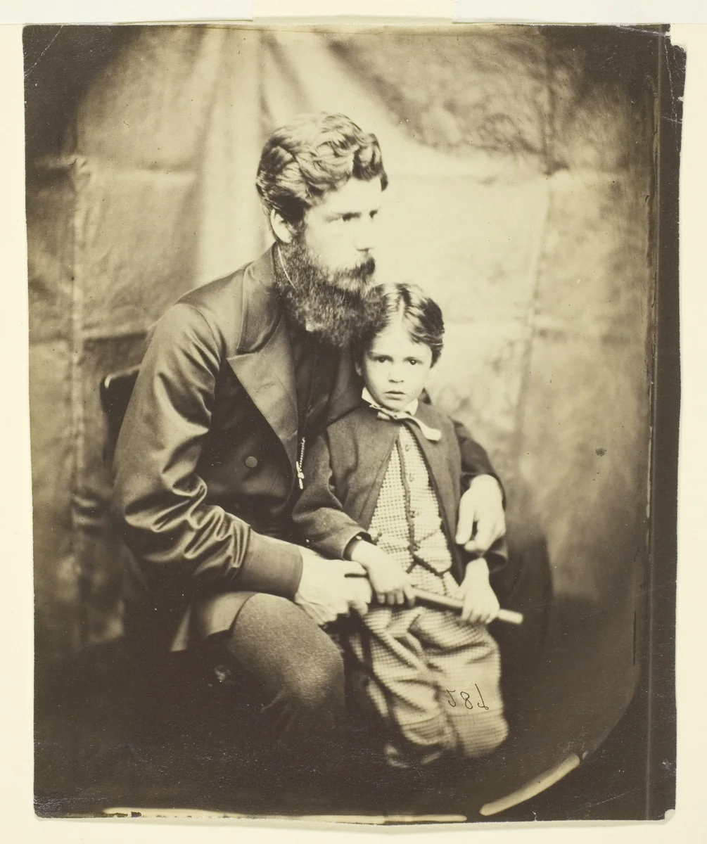 Rev. James Langton Clark and son Charles (Robin) by Lewis Carroll, photograph, 1864