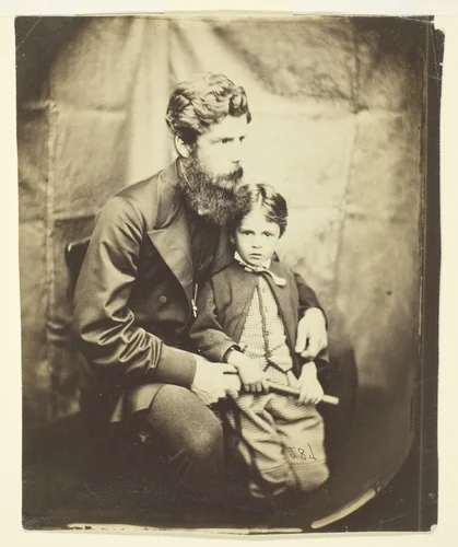 Rev. James Langton Clark and son Charles (Robin) by Lewis Carroll, photograph, 1864