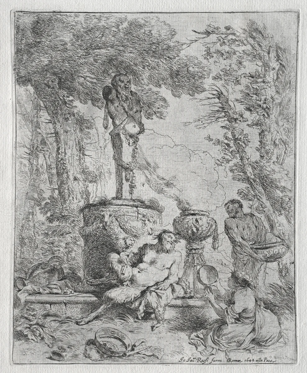 Fete of Pan by Giovanni Benedetto Castiglione, print, 1648