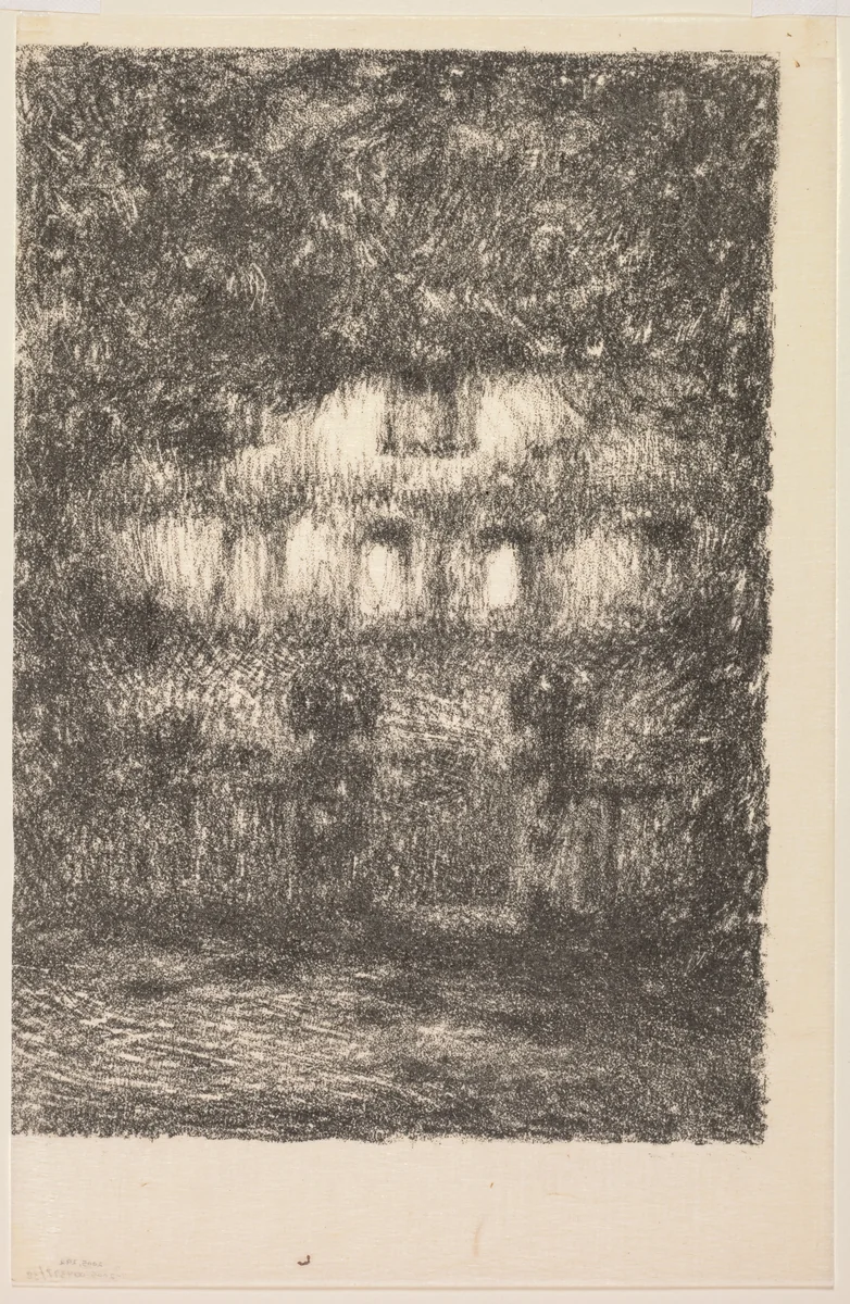 The House in Moonlight by Henri Le Sidaner, print, 1909