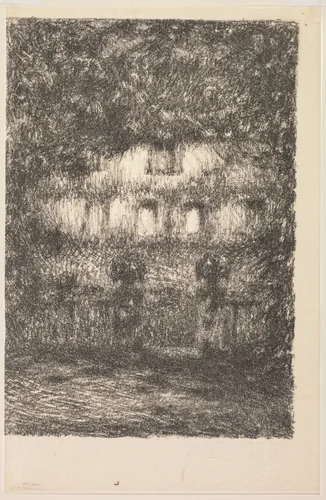The House in Moonlight by Henri Le Sidaner, print, 1909