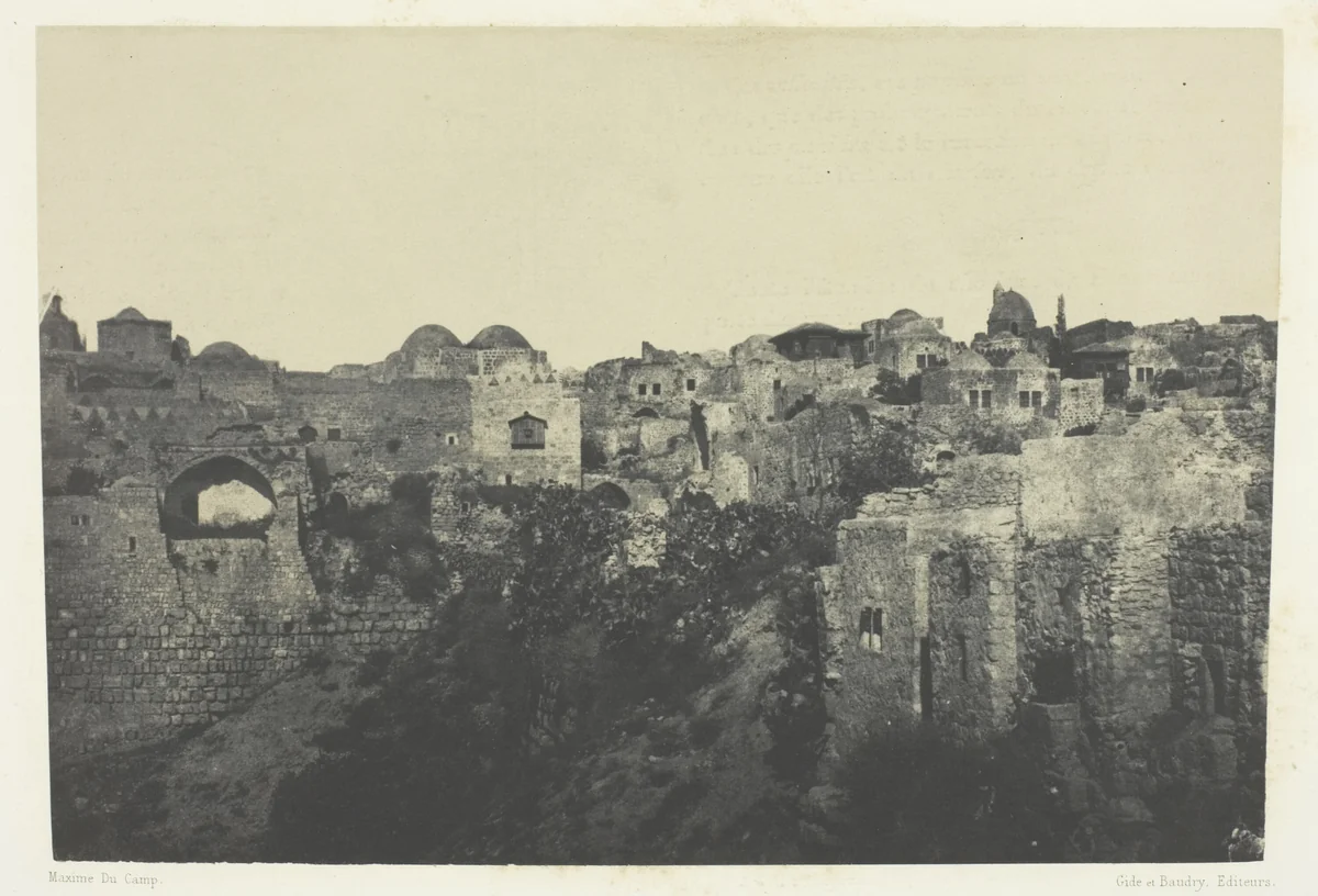 Quartier Occidental, Jérusalem; Palestine by Maxime Du Camp, photograph, 1849-1851
