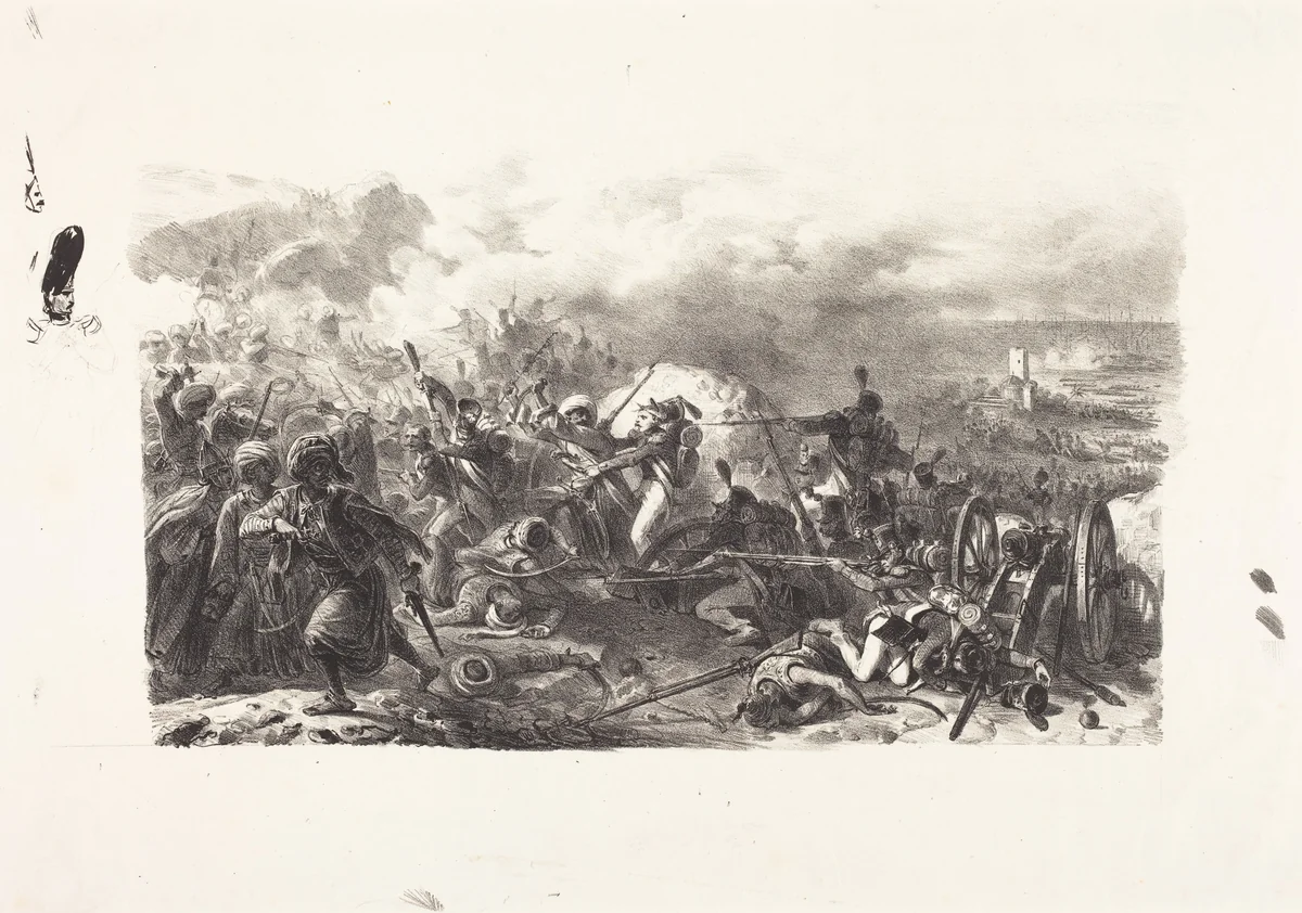 Episode from the Algerian War by Auguste Raffet, print, 1831