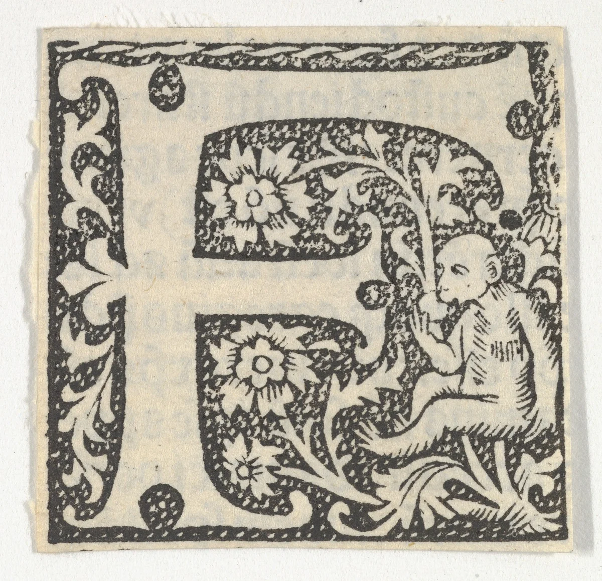 Decorated Roman alphabet by anonymous, print, 1485-1499