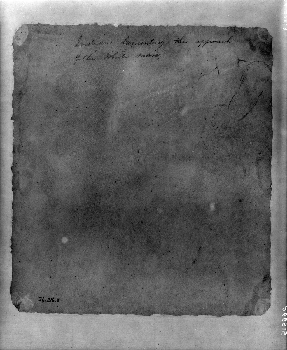 Sketch of a Male Torso (from McGuire Scrapbook) by Frederick Stiles Agate, artwork, 1803-1844