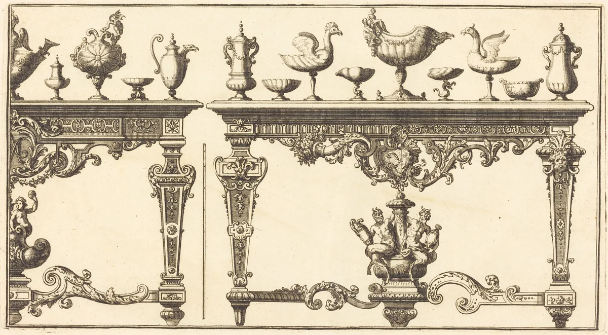 Livre de Tables by Pierre Lepautre, print, 1660-1744