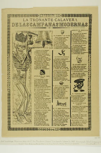 The Thundering Calavera of the Modern Bells by José Guadalupe Posada, print, 1905