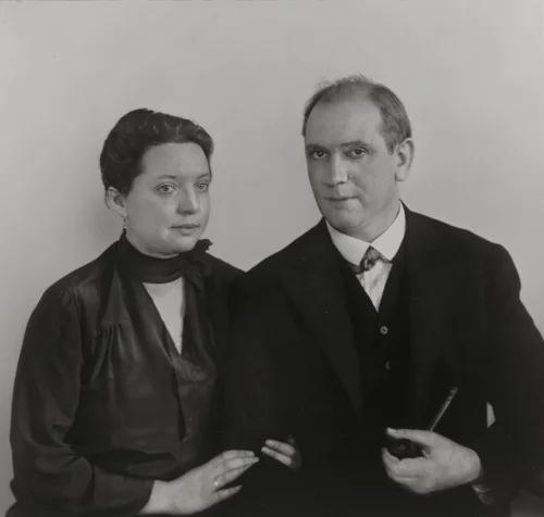 The Painter Ludwig E. Ronig and his Wife Anna by August Sander, photograph, 1926