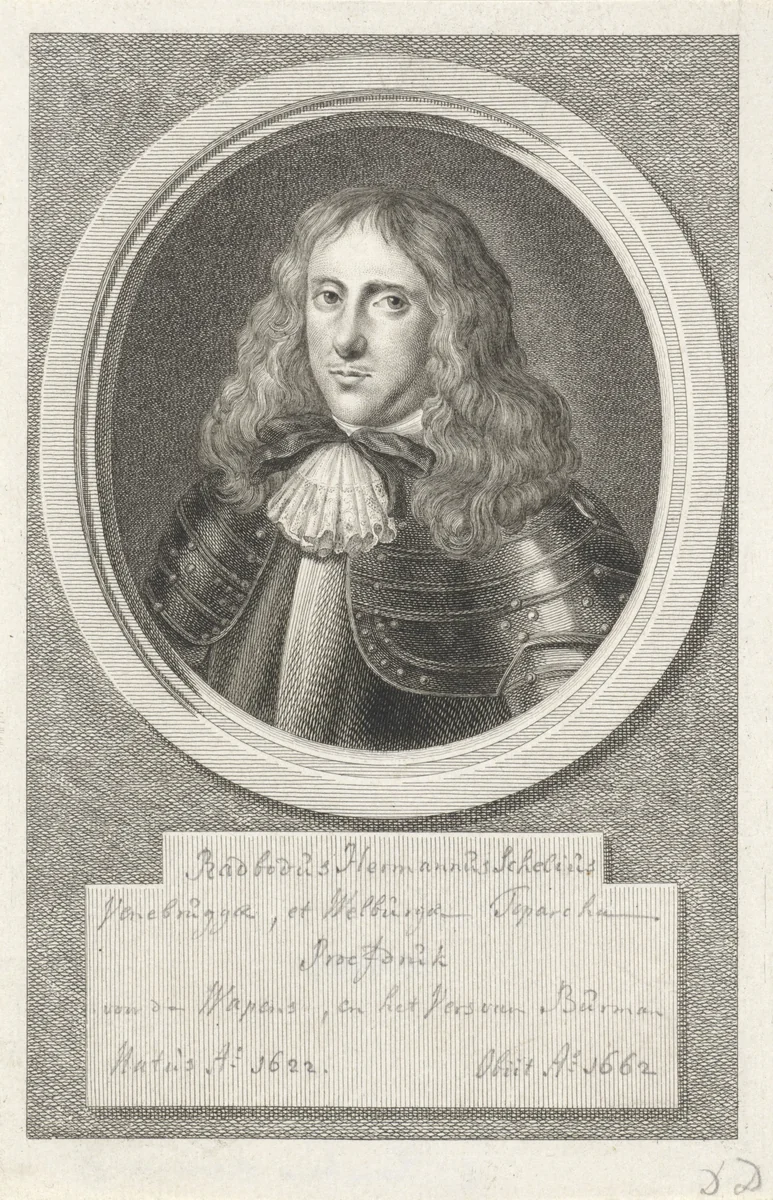 Portret van Radbodus Hermannus Schelius by Reinier Vinkeles, print, 1773
