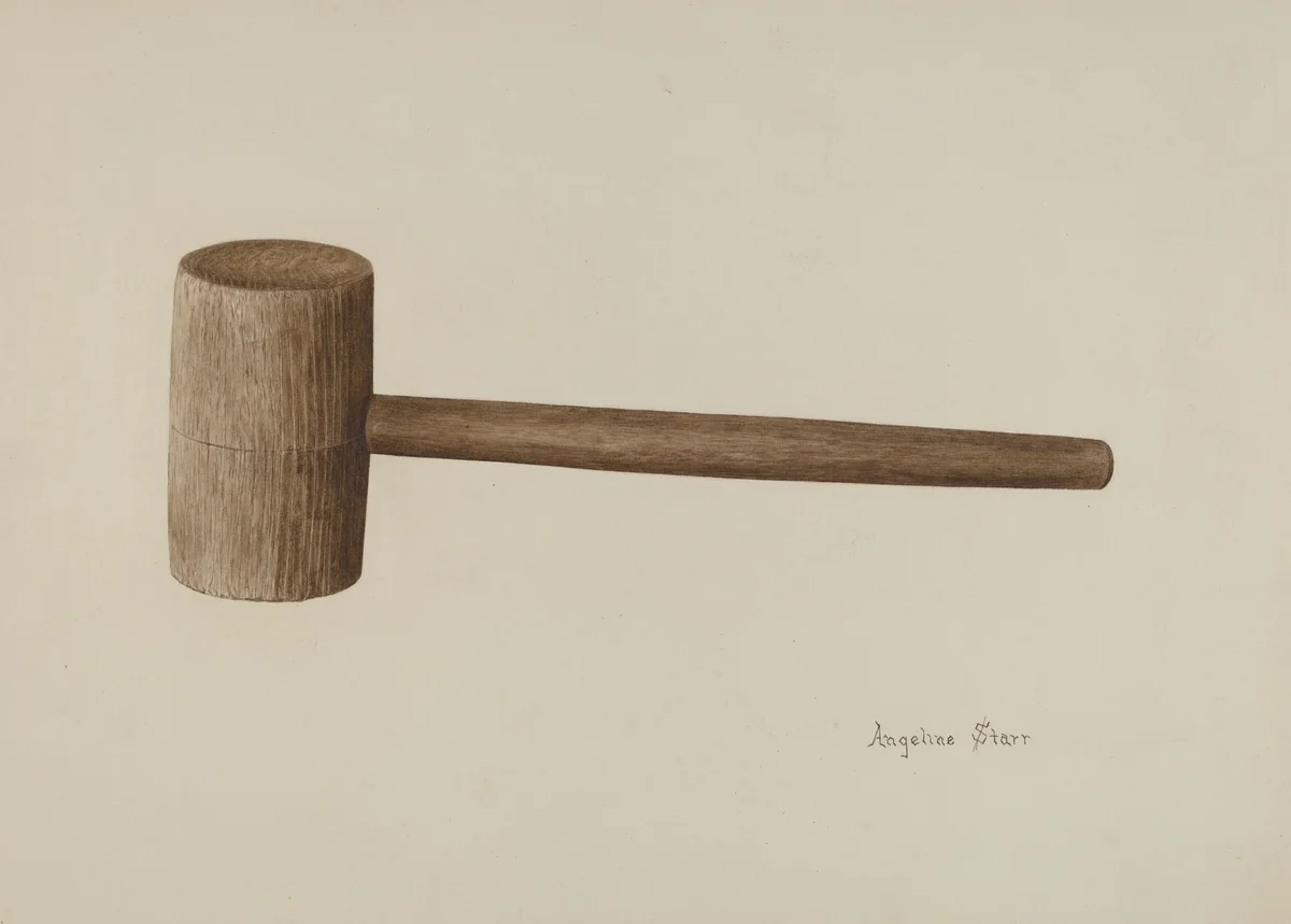 Gavel by Angeline Starr, index of american design, 1940