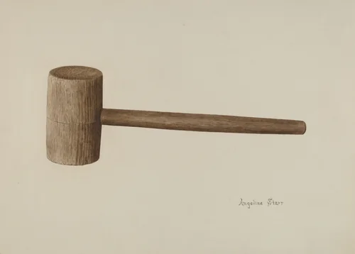 Gavel by Angeline Starr, index of american design, 1940