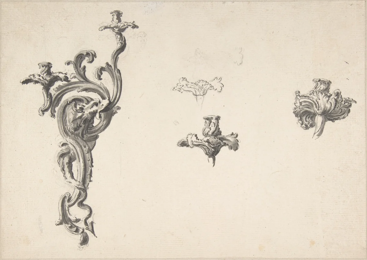 Design for a Sconce by anonymous, drawing, 1700-1799