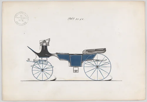 Vis-à-vis #3151 by Brewster & Co., drawing, 1875