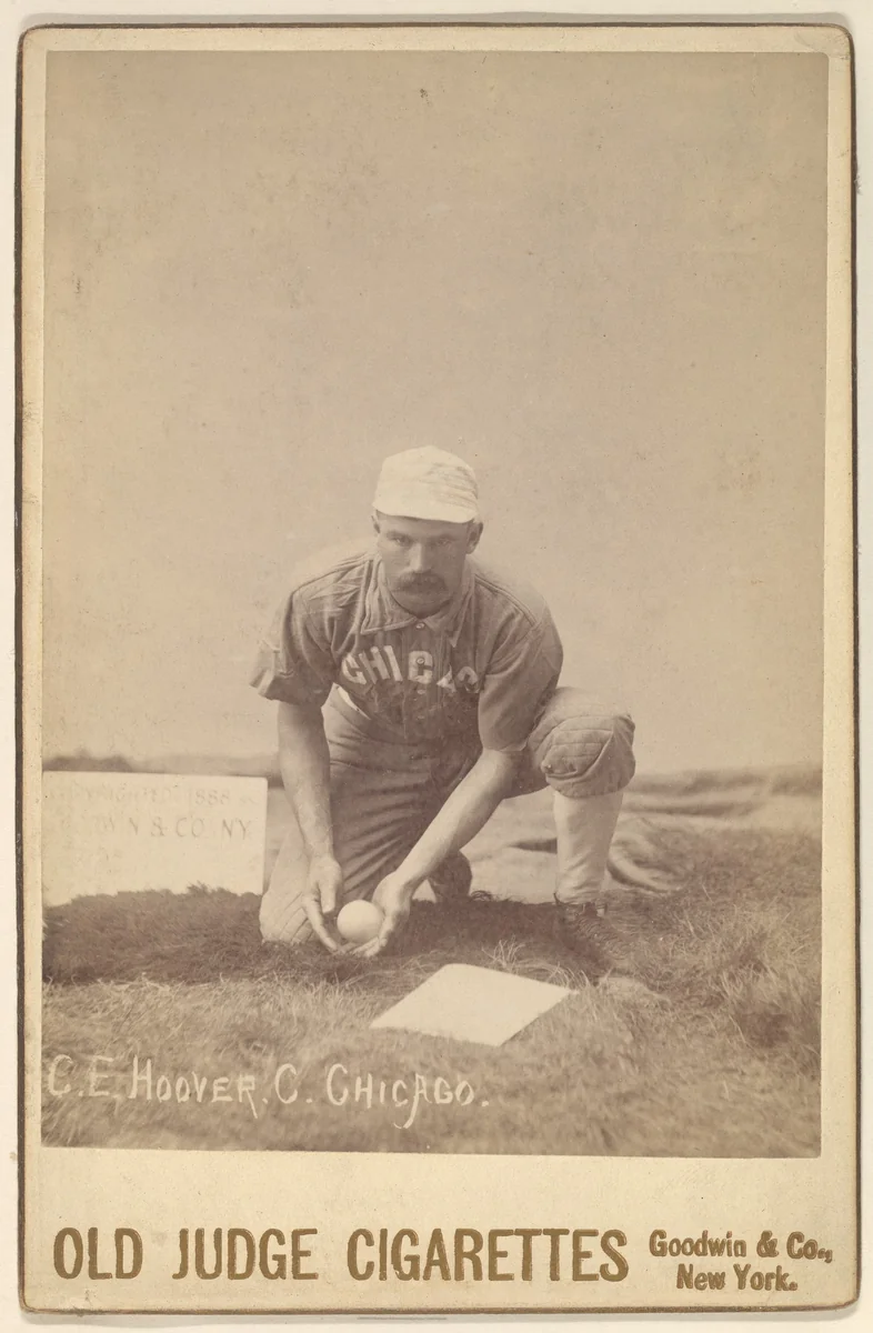 C.E. Hoover, Catcher, Chicago, from the series Old Judge Cigarettes by Goodwin & Company, photograph, 1888