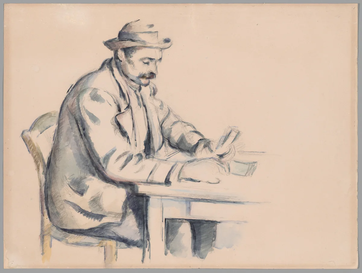 A Study for the Card Players by Paul Cézanne, painting, 1890-1892