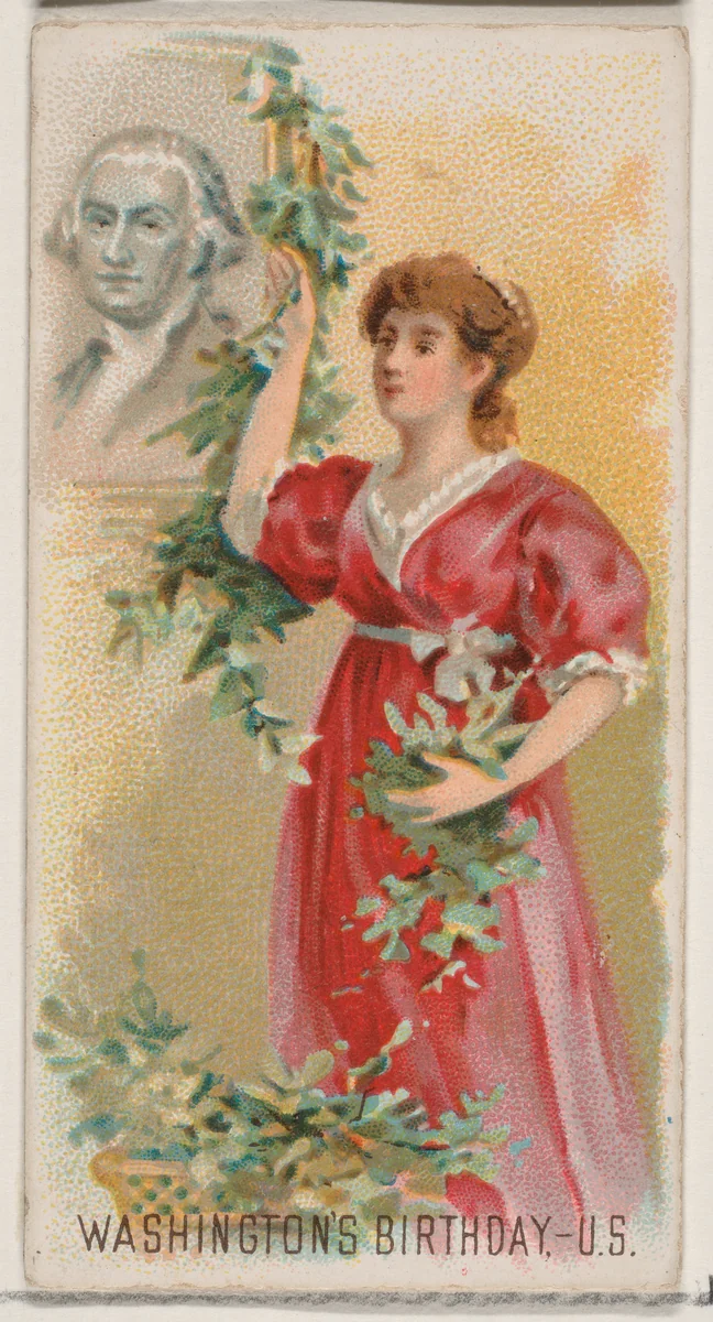 George Washington's Birthday, United States, from the Holidays series (N80) for Duke brand cigarettes by W. Duke, Sons & Co., print, 1890