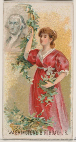 George Washington's Birthday, United States, from the Holidays series (N80) for Duke brand cigarettes by W. Duke, Sons & Co., print, 1890
