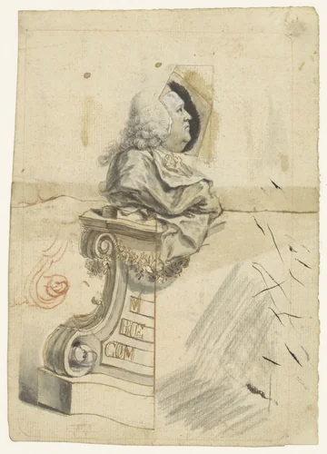 Portret van Gerard van Swieten by Augustin Cipps, drawing, 1700-1800