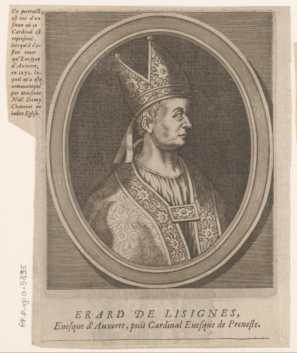 Portret van Erhard de Lessines by Etienne Picart, print, 1660