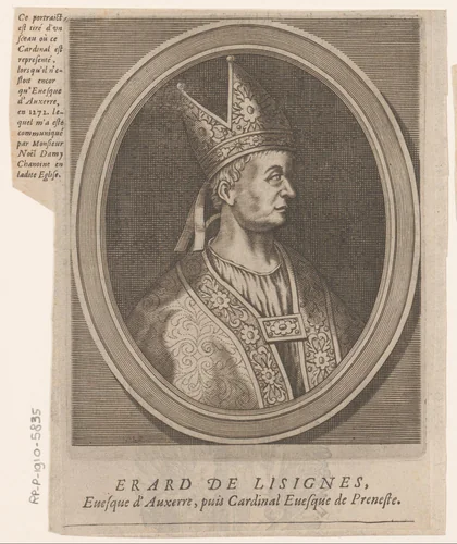 Portret van Erhard de Lessines by Etienne Picart, print, 1660