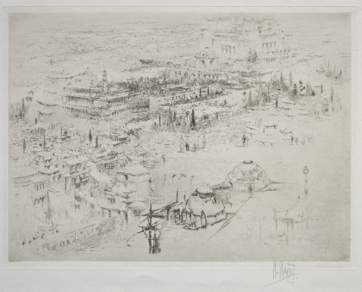 Temple of Baal by William Walcot, print, 1918