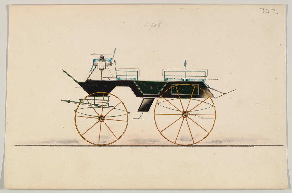 Drag #702 by Brewster & Co., drawing, 1850-1870