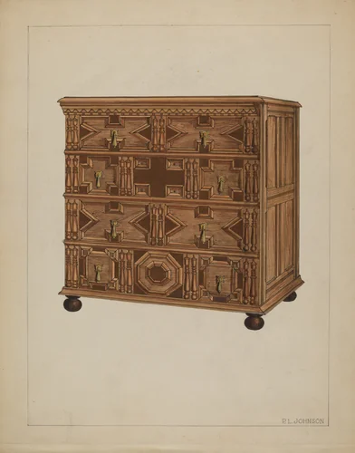 Chest of Drawers by Philip Johnson, index of american design, 1936