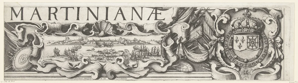 Beleg van Saint Martin op het Île de Ré, juli-november 1627 (randwerk, deel rechtsboven) by Jacques Callot, print, 1629-1631