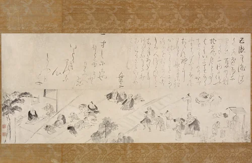 Group Pilgrimage to the Jizo Nun by Ike Taiga, other, 1750-1770
