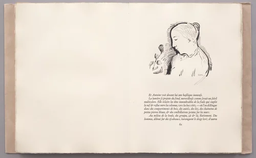 Headpiece (page 61) from La Tentation de Saint-Antoine by Odilon Redon, illustrated book, 1910