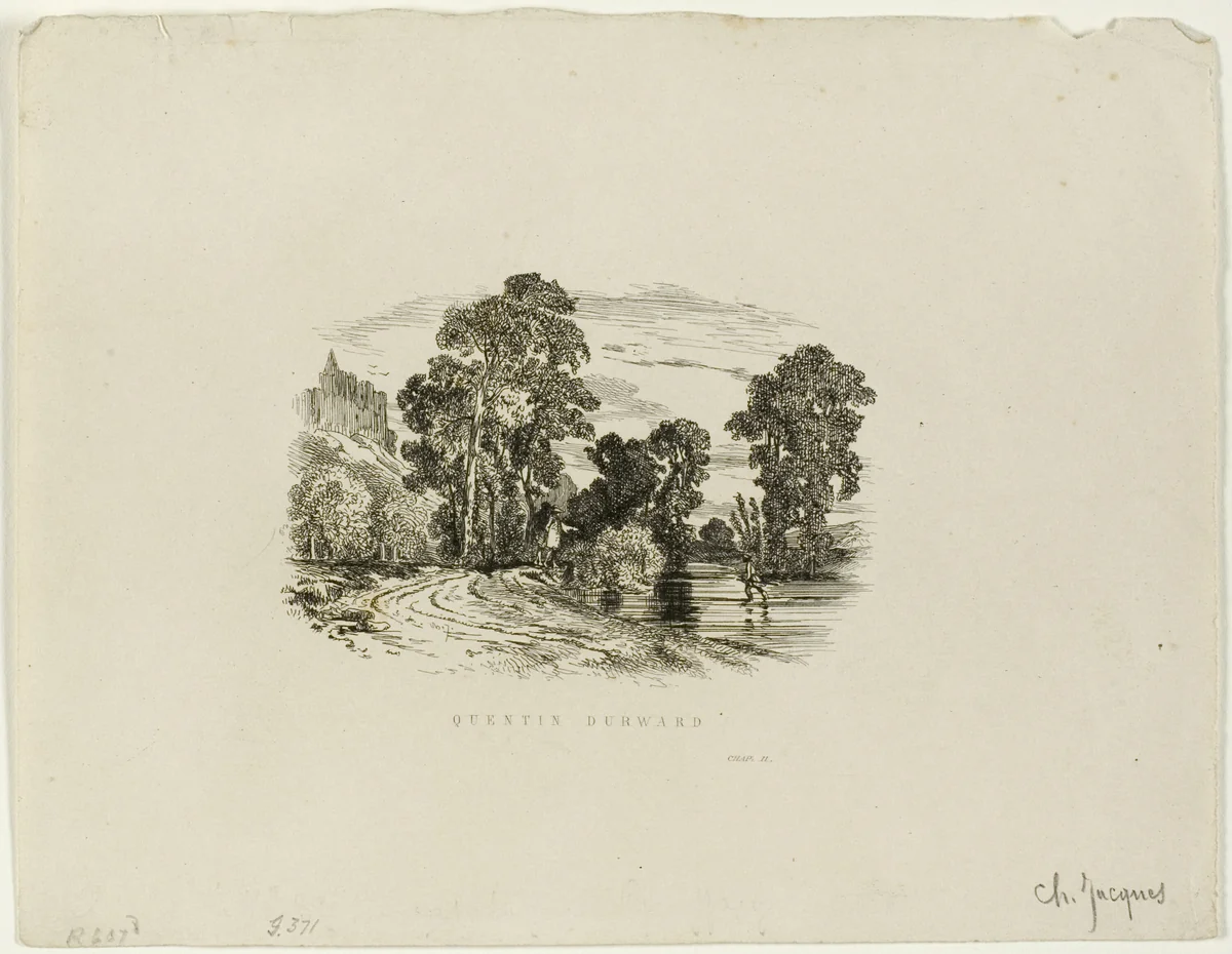 A Castle by Charles-Émile Jacque, print, 1833-1894