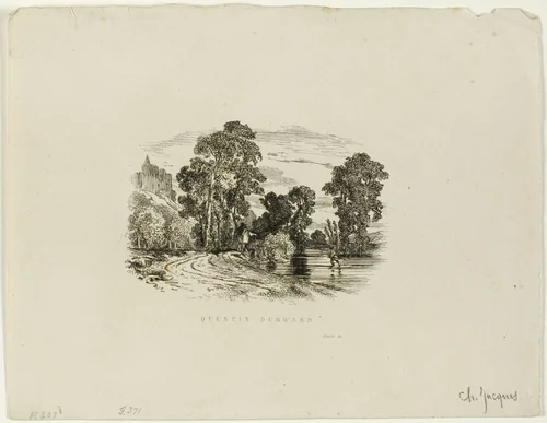 A Castle by Charles-Émile Jacque, print, 1833-1894