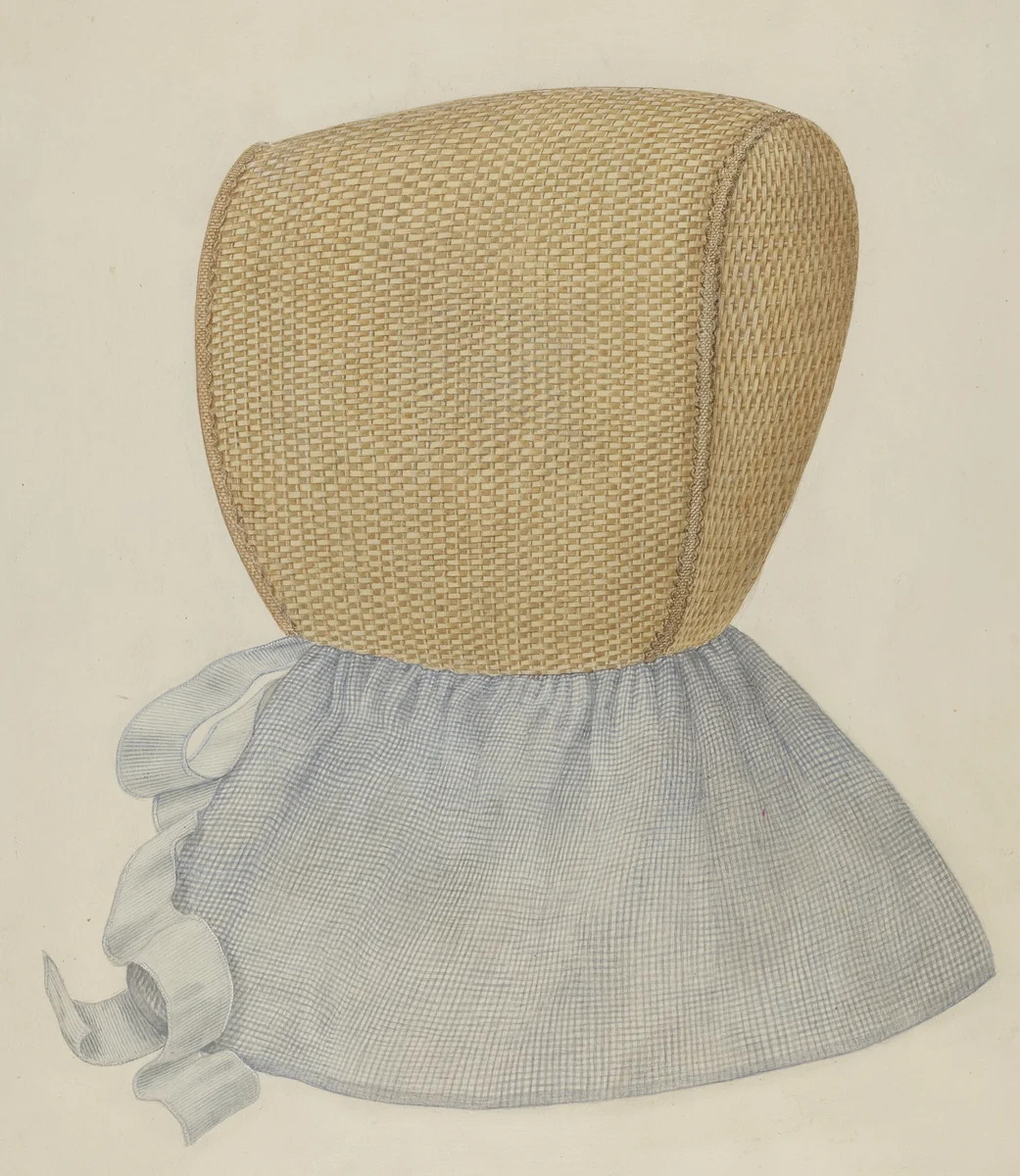 Shaker Bonnet by Alois E. Ulrich, index of american design, 1937