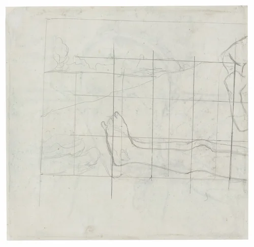 Design for a Jardiniere: The Toilette by Paul Gauguin, drawing, 1881-1892