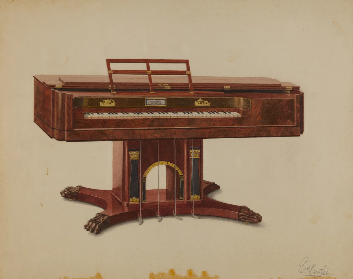 Piano Forte by Ferdinand Cartier, index of american design, 1936